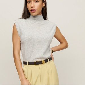 Arco Cashmere Sleeveless Turtleneck Sweater